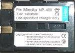 Generic NP400 battery for Minolta digital cameras