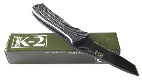 KABAR K-2 Caiman Tanto Blade Linerlock Knife