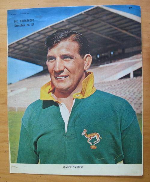 GAWIE CARELSE - former Springbok rugby player - original picture 'Huisgenoot' magazine of 07/08/1964