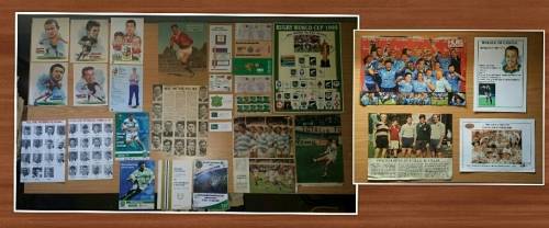 31 Rugby items sold together - pictures, programmes, rugby tickets, player autographs
