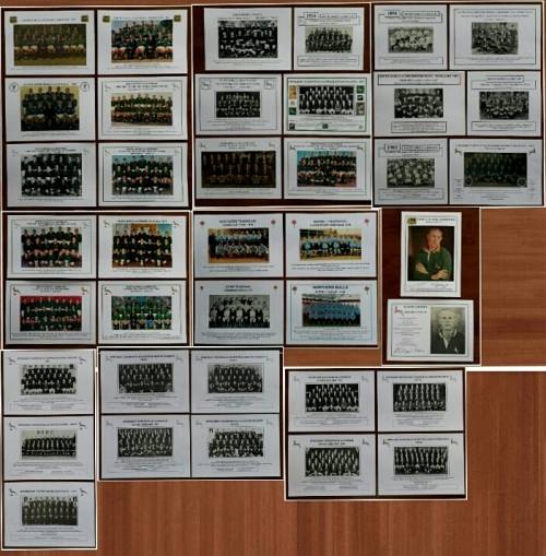 37 Springbok and provincial rugby team photo's plus two player profile pictures with stats