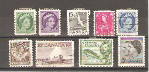 Cayman Islands Canada Great Britain Northern RhodesiaUsed and cleaned
