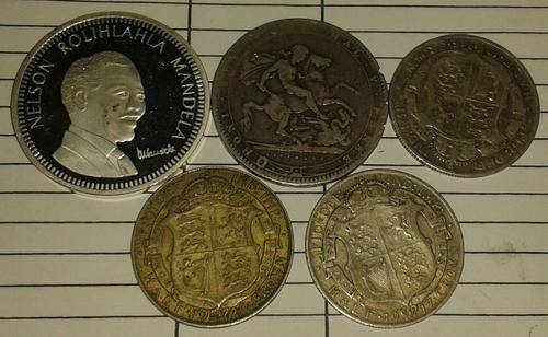 50-80 % SILVER SA UNION COINS AND BRITISH COINS 400+GRAMS