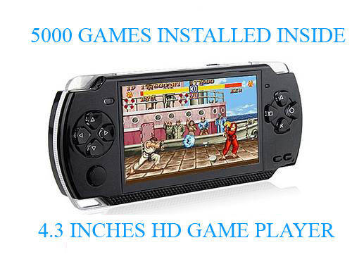 5000 GAMES INSTALLED 4.3 inch GAME PLAYER High Quality MP3/MP4/MP5/ Multimedia Player Ebook TV Out