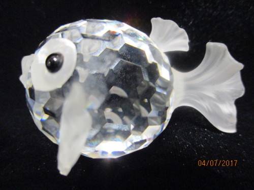 Swarovski crystal blowfish