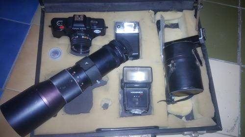 Camea Package 400mm lens, 2 x flash and more