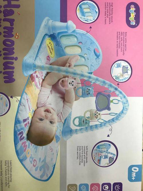 Baby music kick piano mat foot leg exercise (Blue and Pink)