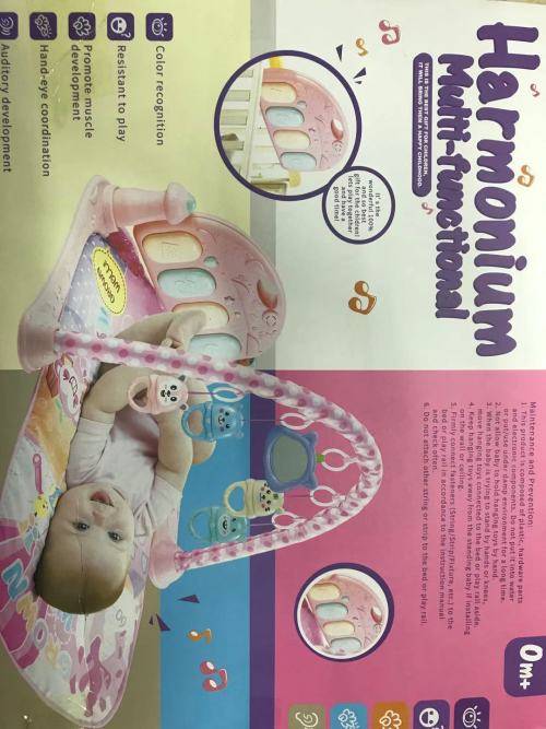 Baby music kick piano mat foot leg exercise (Blue and Pink)