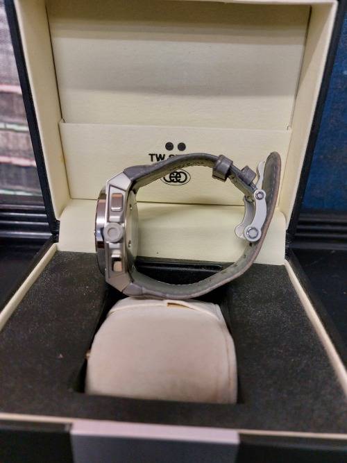 TW Steel CEO Tech White/Leather Wristwatch