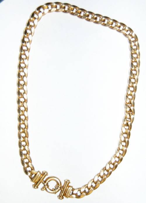 Italian 375 (9k) hollow Curb link gold Necklace