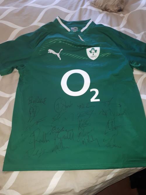 Rugby Jersey Signed Ireland