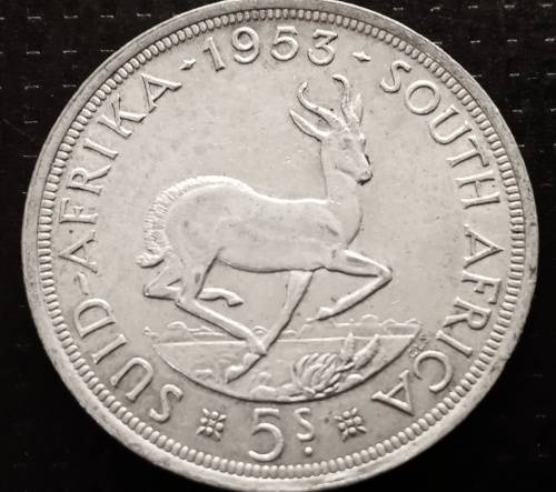 1953 Silver Five Shillings