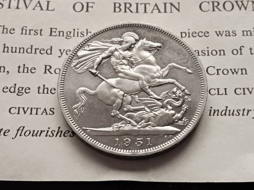 1951 UK proof-like Festival of Britain 5' Crown