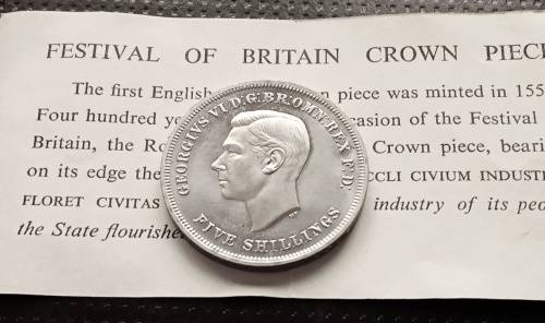 1951 UK proof-like Festival of Britain 5' Crown