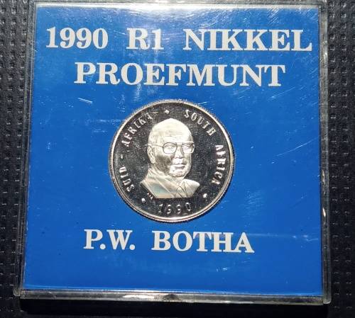 1990 Encased Proof R1 nickel coin