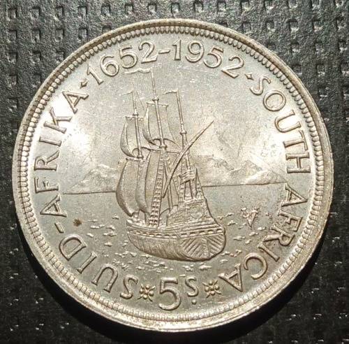 1952 Union Silver Five Shillings