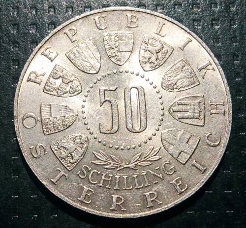 1963 Austria 50 Schilling - 600 year Tirol Anniversary