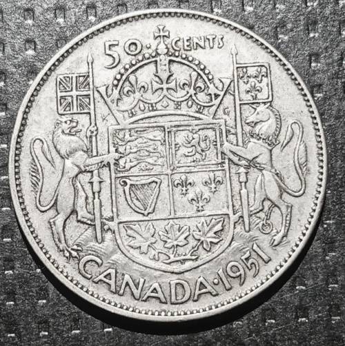 1951 Canada 80% Silver 50c