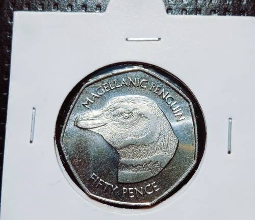 2018 Falkland Islands Proof 50p - Magellanic Penguin