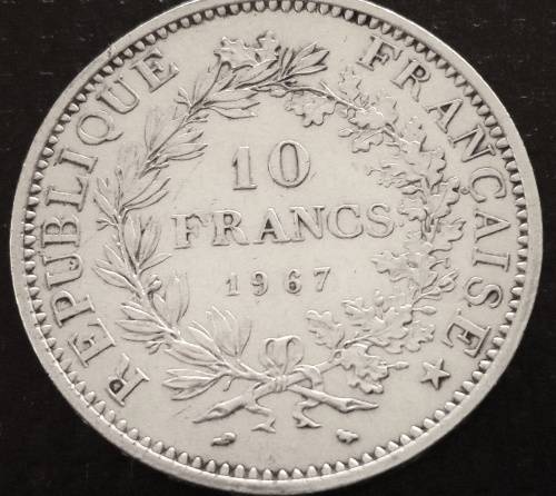1967 France Silver 10 Francs - 90% silver
