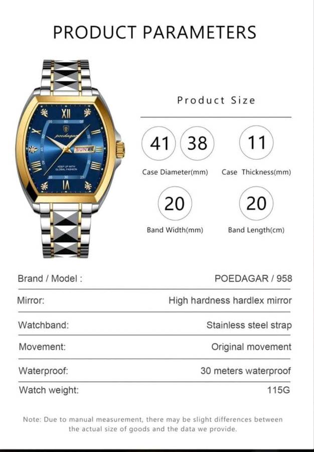 Poedagar - Men Luxury German Quartz Watch *****MUST SEE*****
