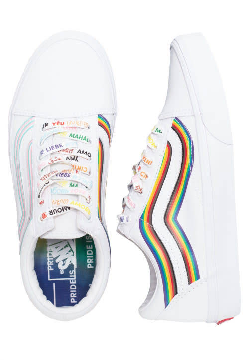 Old Skool Pride White/True White - UK 9