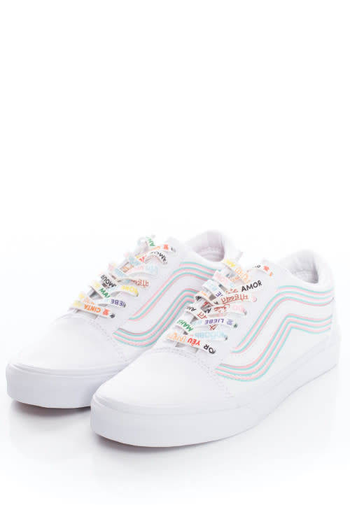 Old Skool Pride White/True White - UK 9