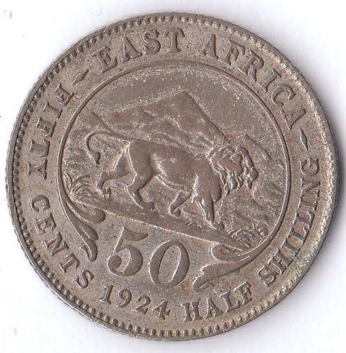 1924 EAST AFRICA 50 CENTS
