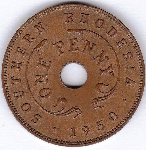 1950 SOUTHERN RHODESIA PENNY # BEAUTIFUL FOR GRADING#  FEW DAYS ONLY