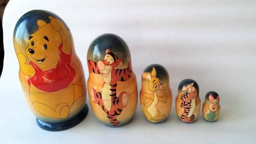 Russian Nesting Dolls, 5 pieces, Disney, Winnie the Pooh