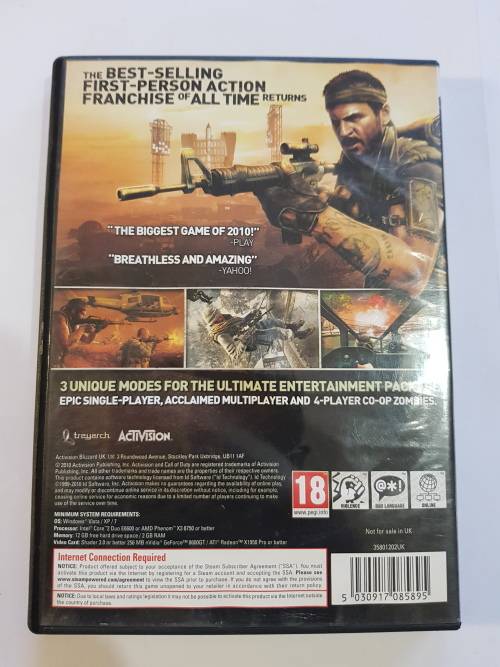 Call of Duty, Black Ops PC DVD