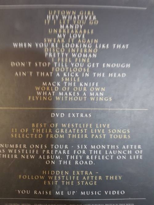 Westlife, The Number Ones Tour DVD