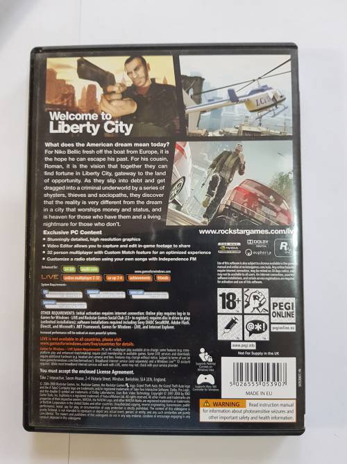Grand Theft Auto IV, PC DVD