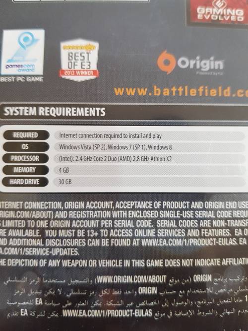Battlefield 4, PC DVD