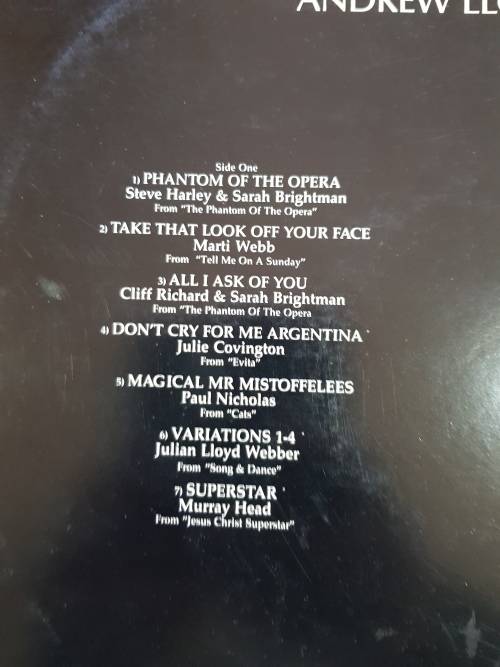 Andrew Lloyd Webber, The Premier Collection LP, VG+