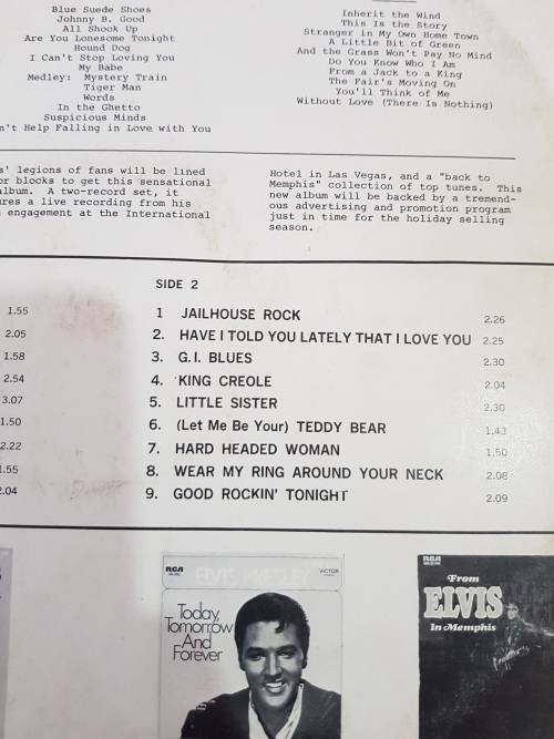Elvis Presley, Rock is Back Elvis is King LP, VG+