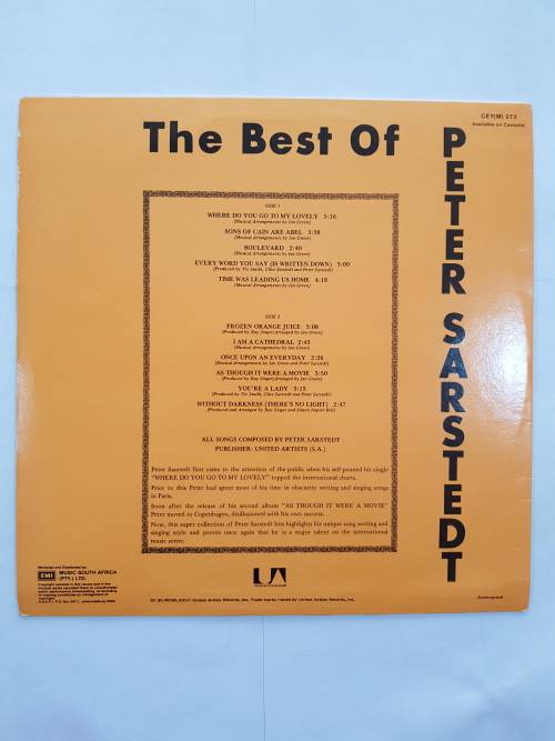 Peter Sarstedt, The Best of Peter Sarstedt LP, VG+