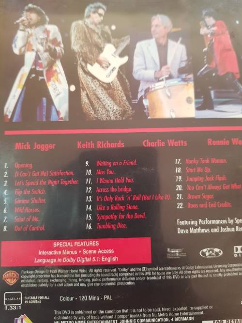 The Rolling Stones, Bridges to Babylon Tour `97-98 DVD