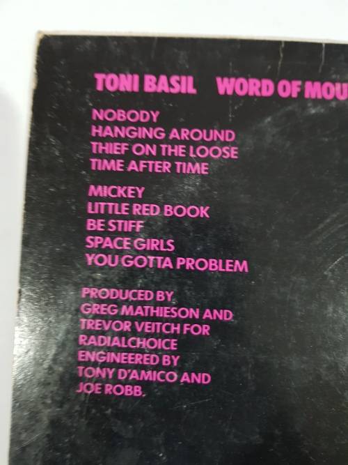 Toni Basil, Word of Mouth LP, VG+