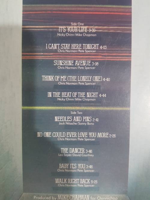 Smokie, Bright Lights and Back Alleys LP, VG+