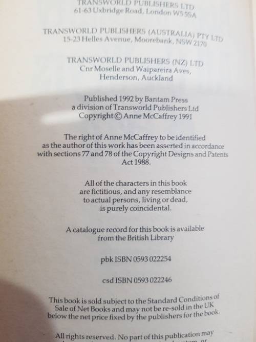 All The Weyrs of Perth by Anne McAffrey