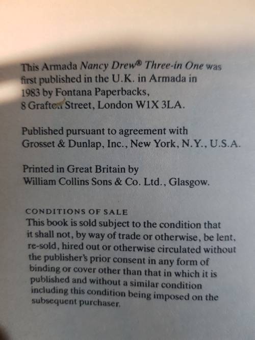 Nancy Drew by Carolyn Keene, Three Books In One