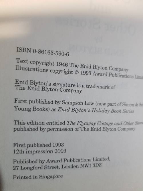 Enid Blyton, The Faraway Cottage and Other Stories, Hardcover
