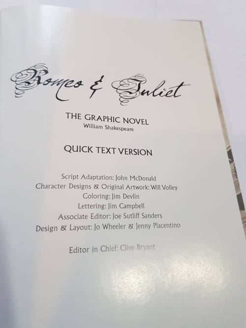 Romeo & Juliet, The Graphic Novel, William Shakespeare