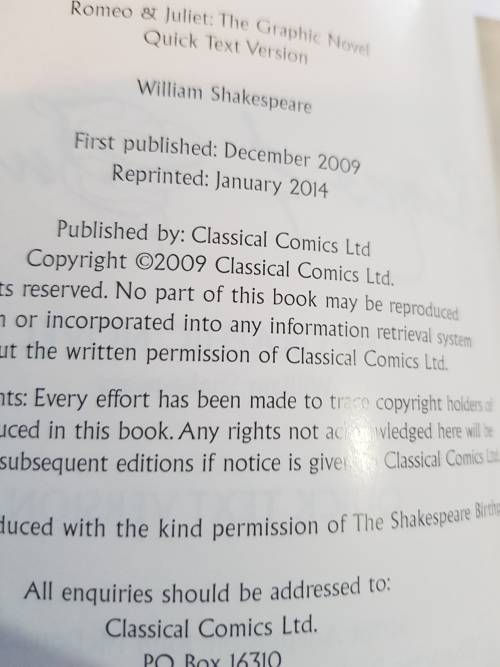 Romeo & Juliet, The Graphic Novel, William Shakespeare