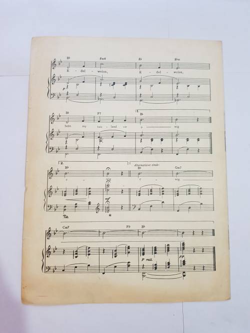 Song Sheet, Sheet Music, Edelweiss, Ge Korsten, The Sound of Music
