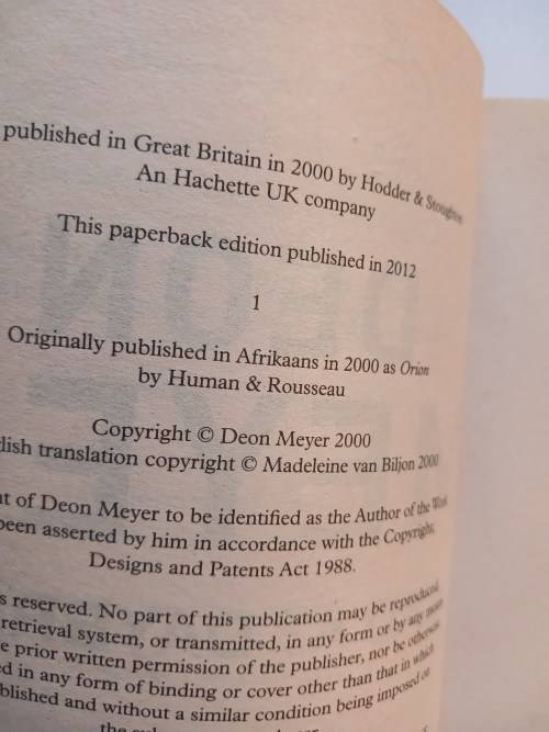 Dead at Daybreak by Deon Meyer