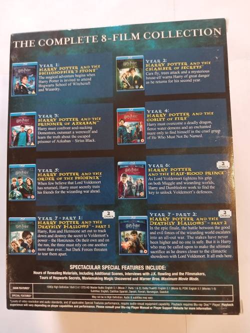 Harry Potter, The Complete 8 Film Collection, Blu-ray, 11 Disc Boxset