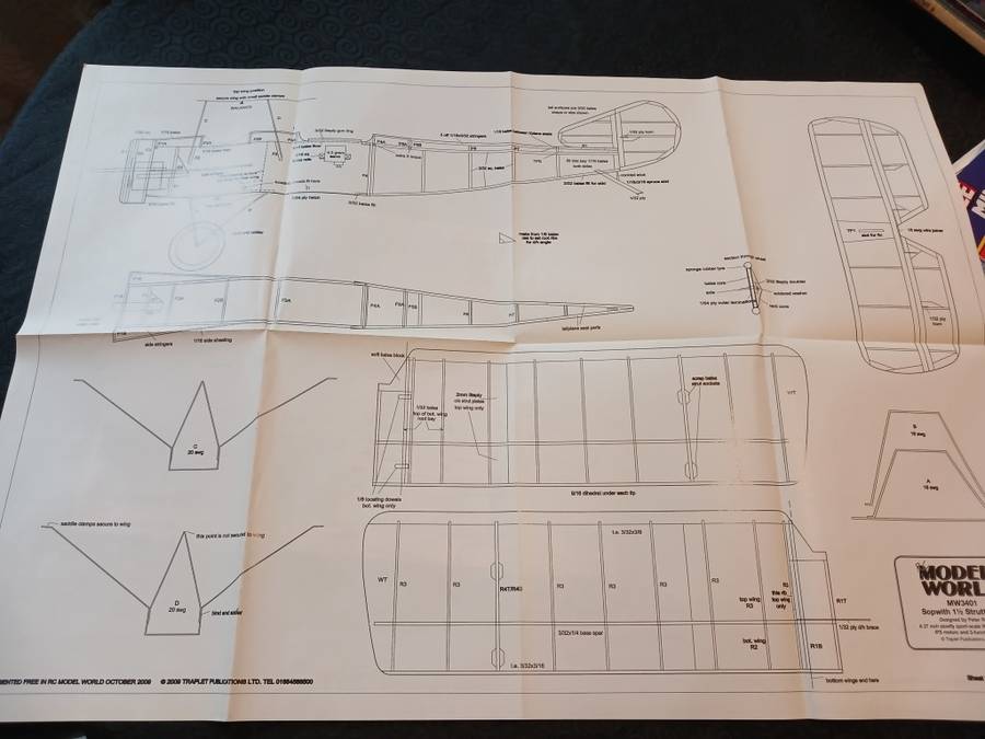 MW3401 Sopwith 1 1/2 Strutter IPS designed by Peter Rake: Plan/Blueprint