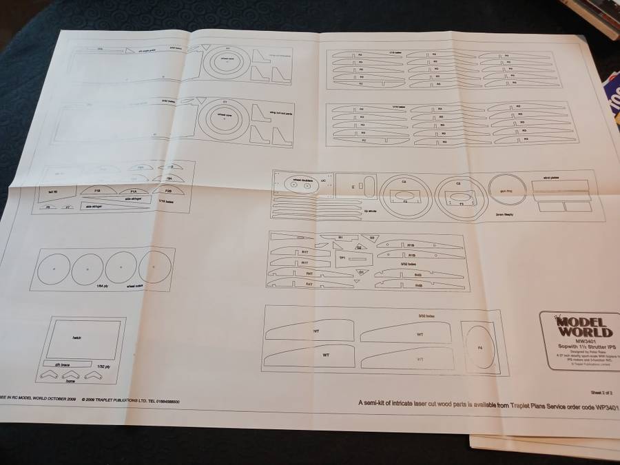 MW3401 Sopwith 1 1/2 Strutter IPS designed by Peter Rake: Plan/Blueprint